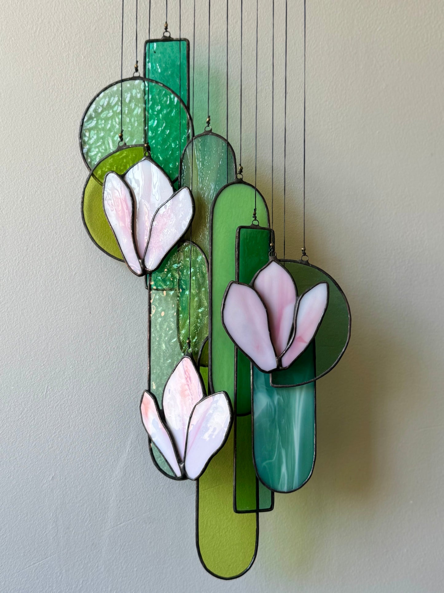 Magnolia Stained Glass Sun Catcher