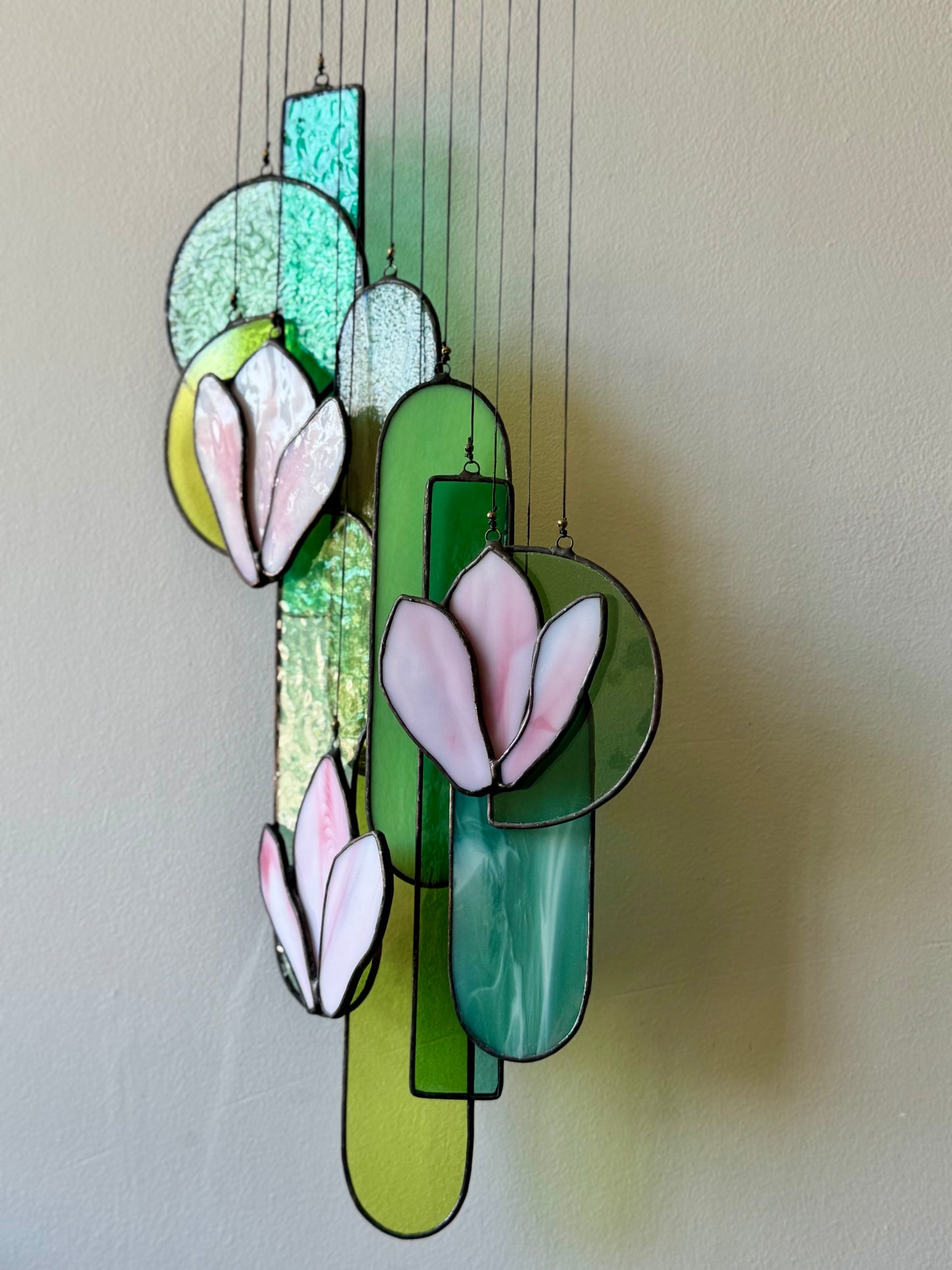 Magnolia Stained Glass Sun Catcher