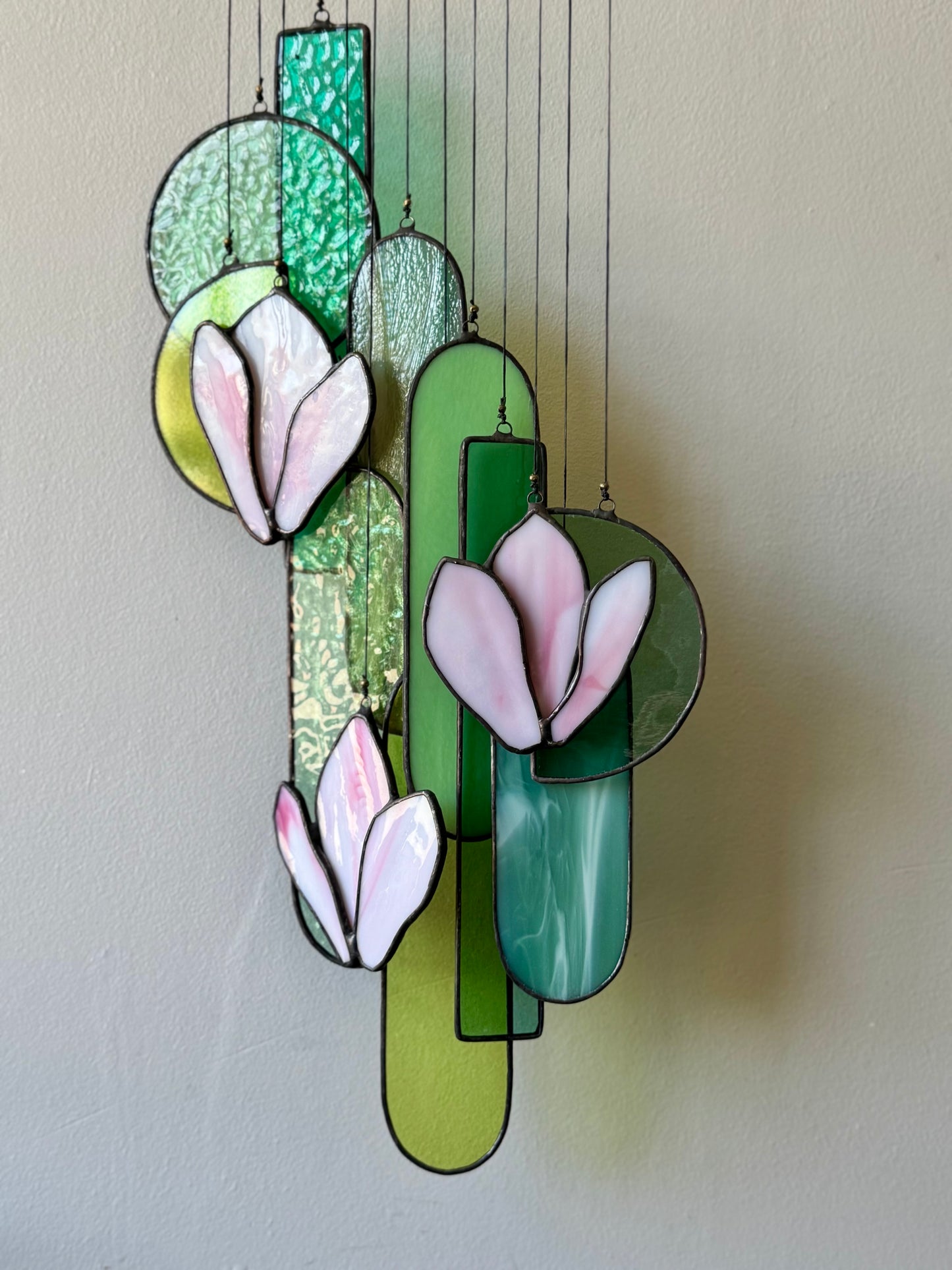 Magnolia Stained Glass Sun Catcher