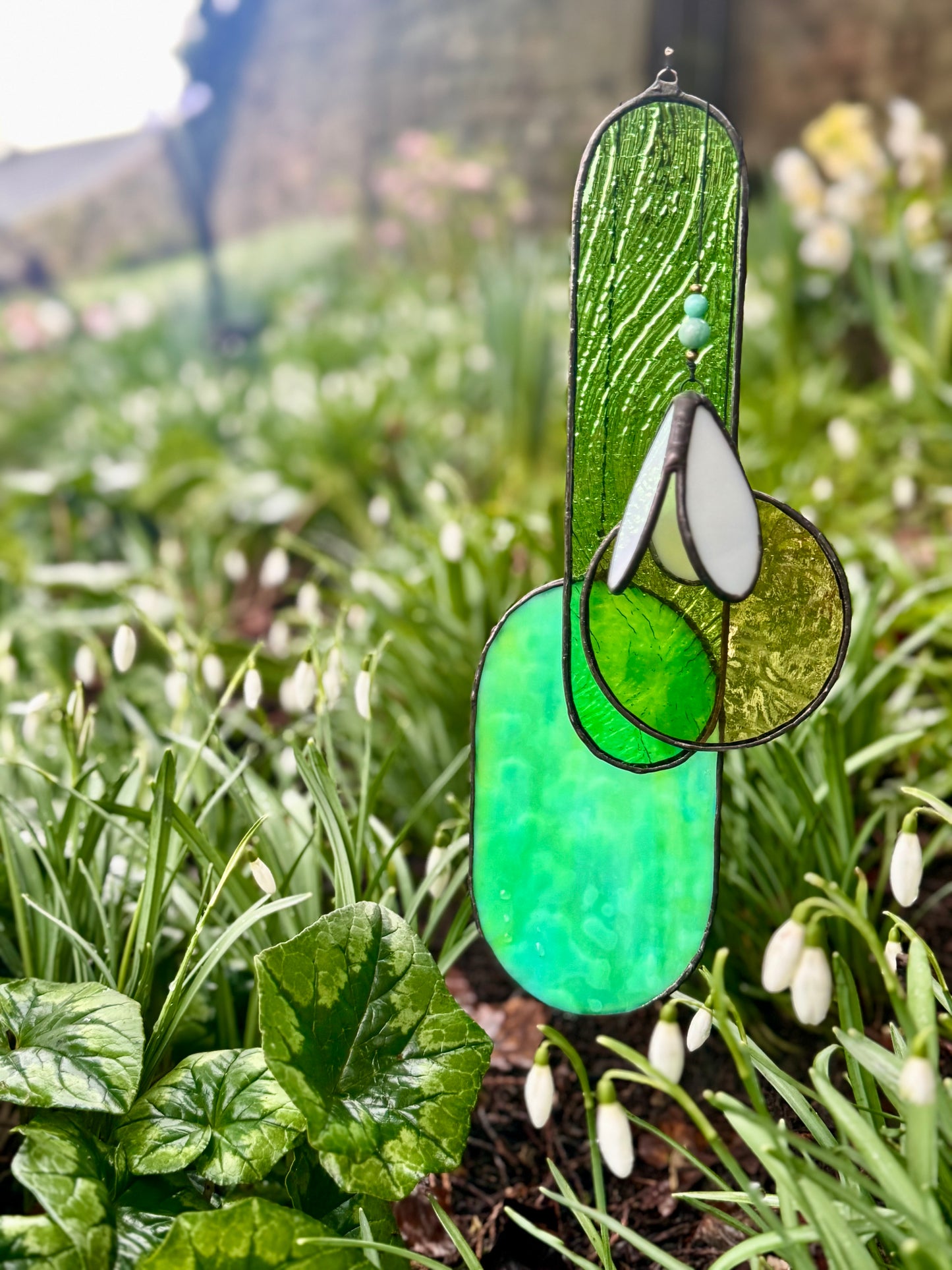 Mini Snowdrop Glass Sun Catcher