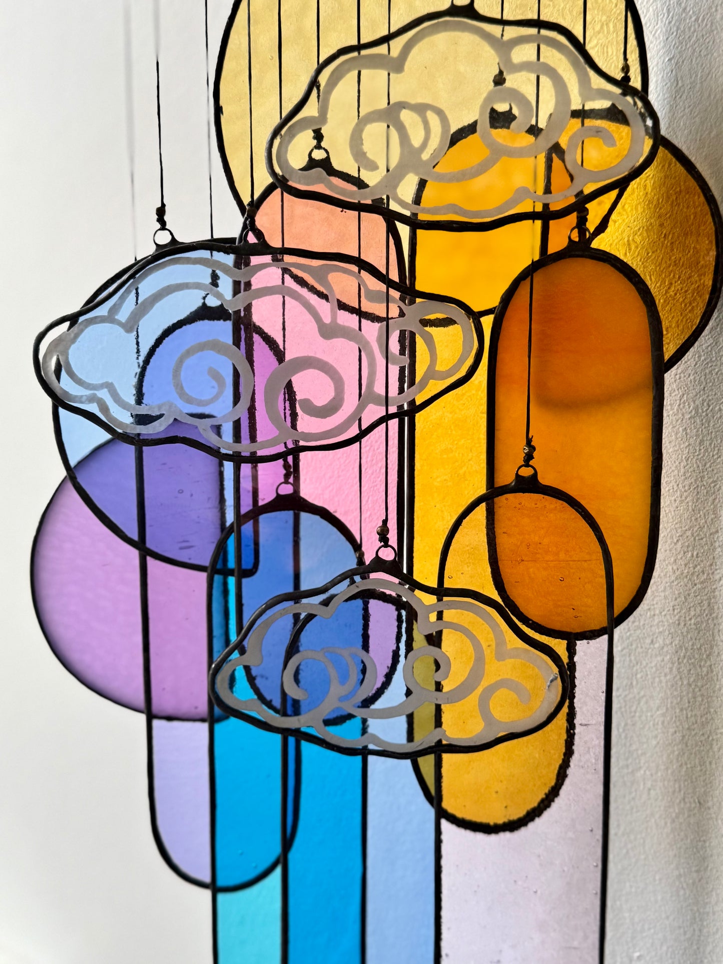 Cloud Stained Glass Sun Catcher