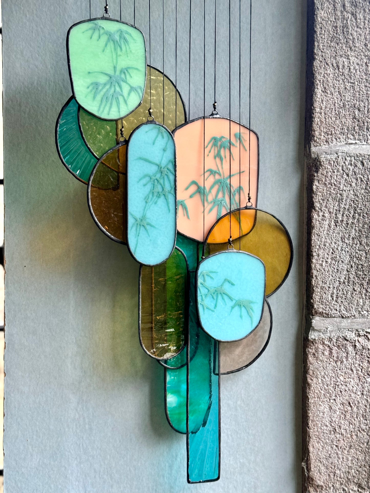 Lantern Stained Glass Hanging Art