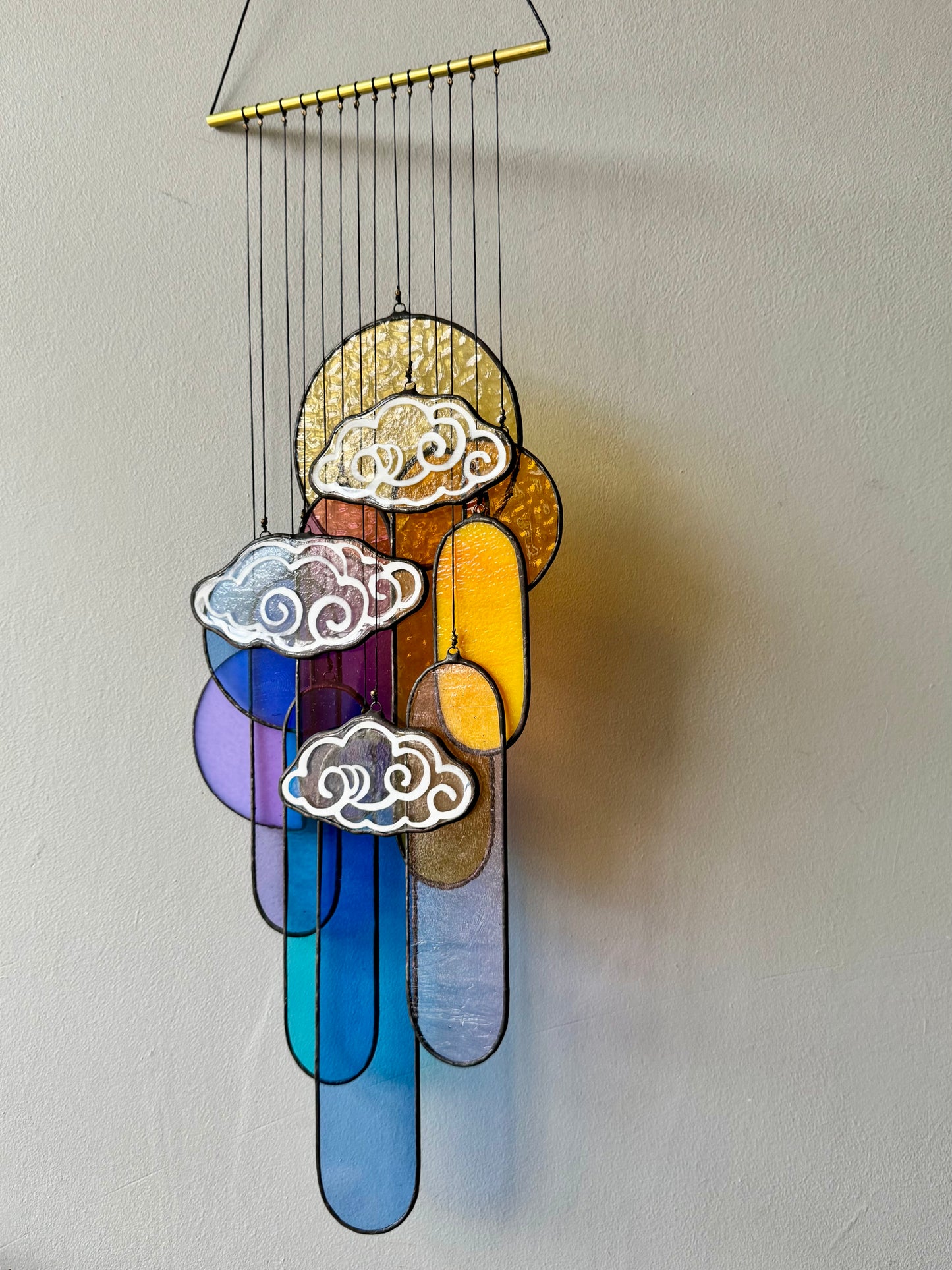 Cloud Stained Glass Sun Catcher