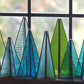 Sapin Trees Set of Three Aqua/Lime