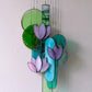 Purple Lotus Stained Glass Sun Catcher