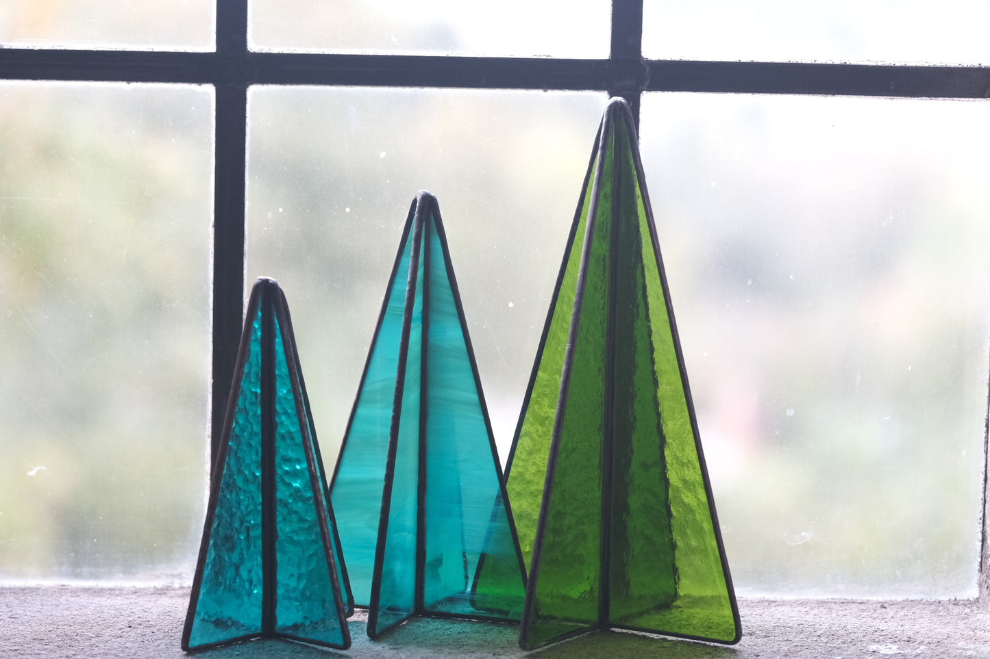 Sapin Trees Set of Three Teal