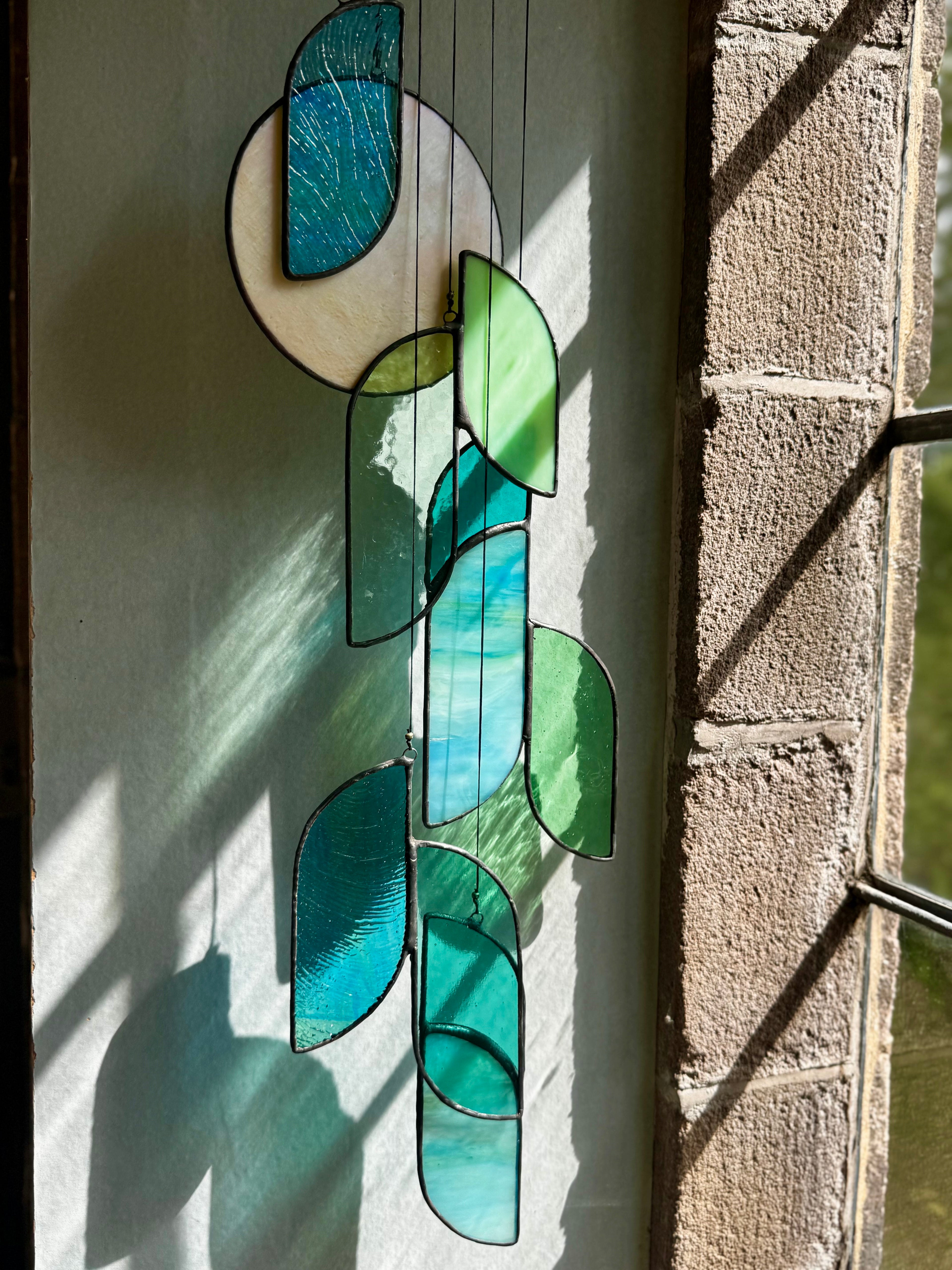 Luna 2 Stained Glass Hanging Art