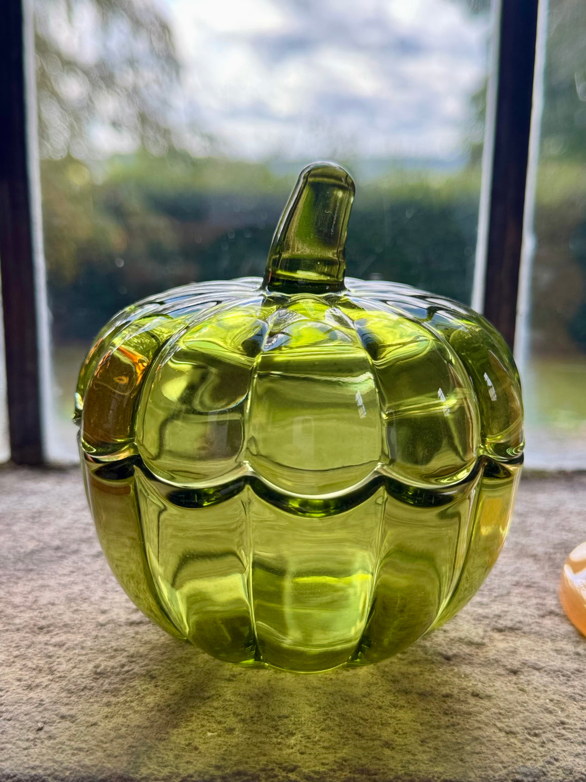 Pumpkin Glass Bowls, Set of 2