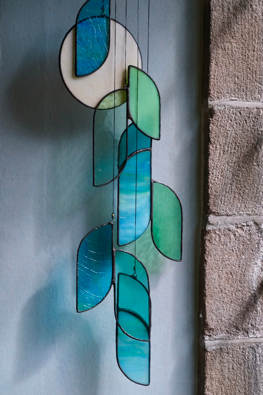 Luna 2 Stained Glass Hanging Art