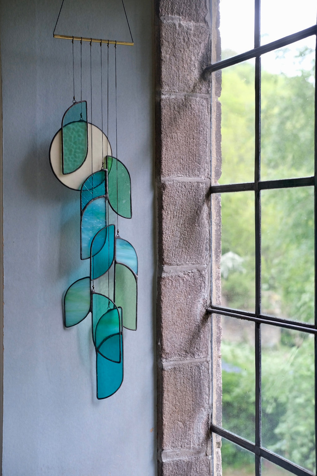 Luna 1 Stained Glass Hanging Art
