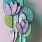 Purple 1 Lotus Stained Glass Sun Catcher