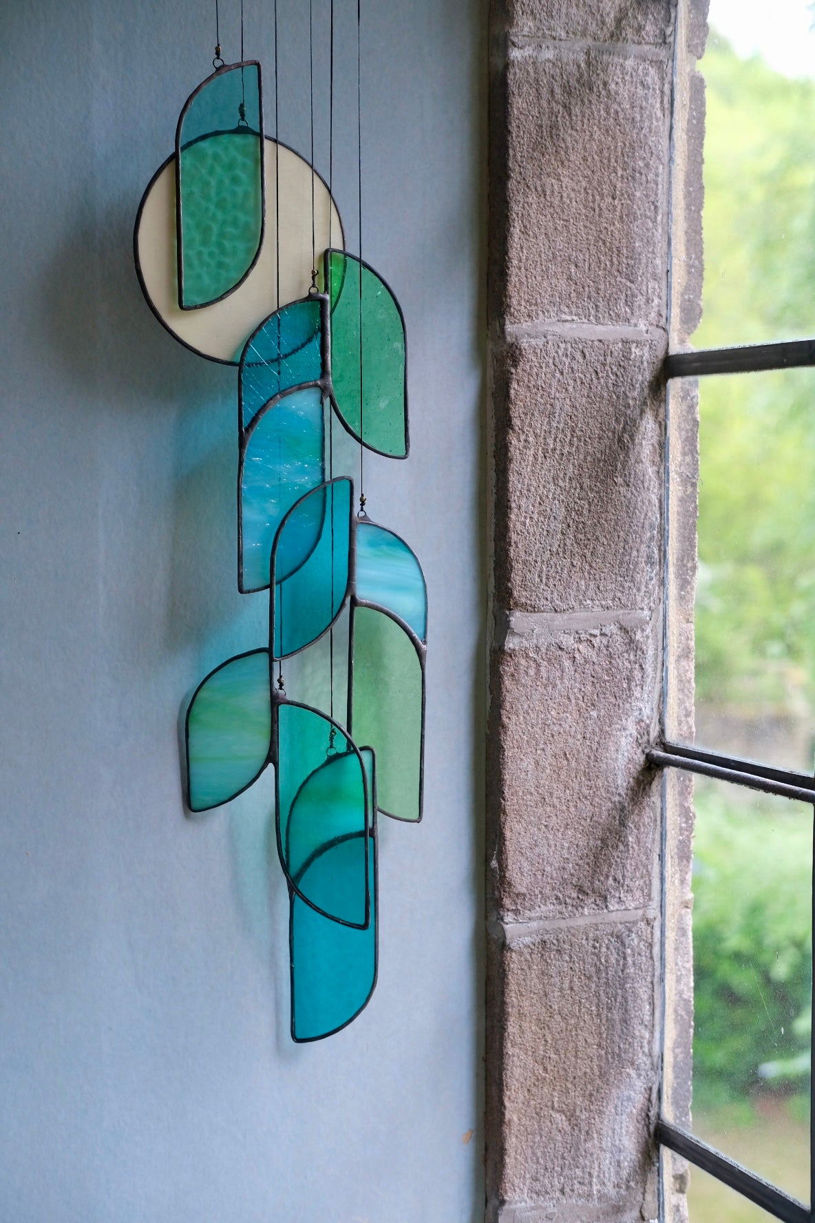 Luna 1 Stained Glass Hanging Art