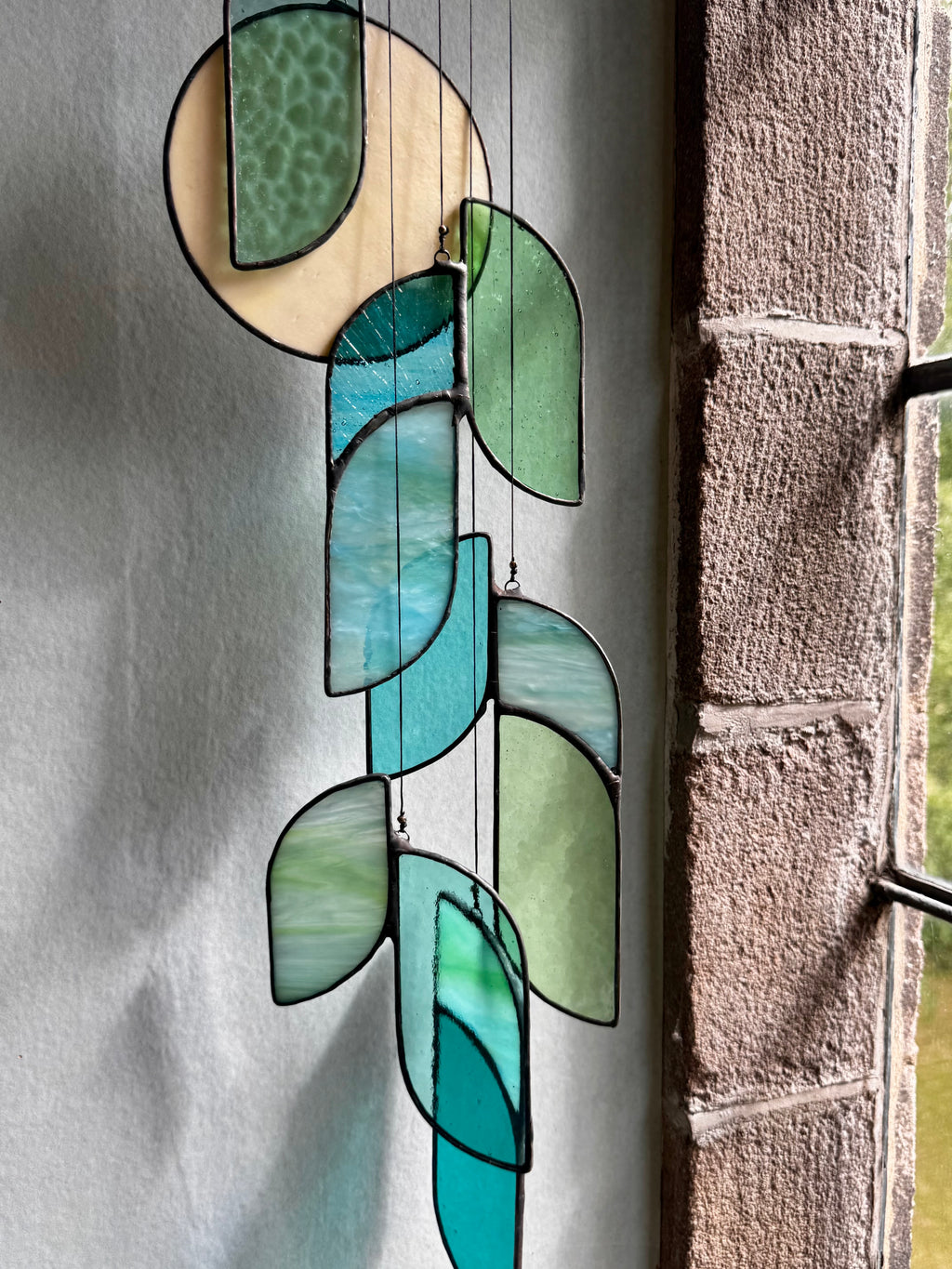 Luna 1 Stained Glass Hanging Art