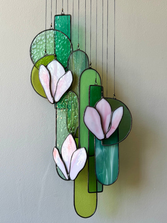 Magnolia Stained Glass Sun Catcher