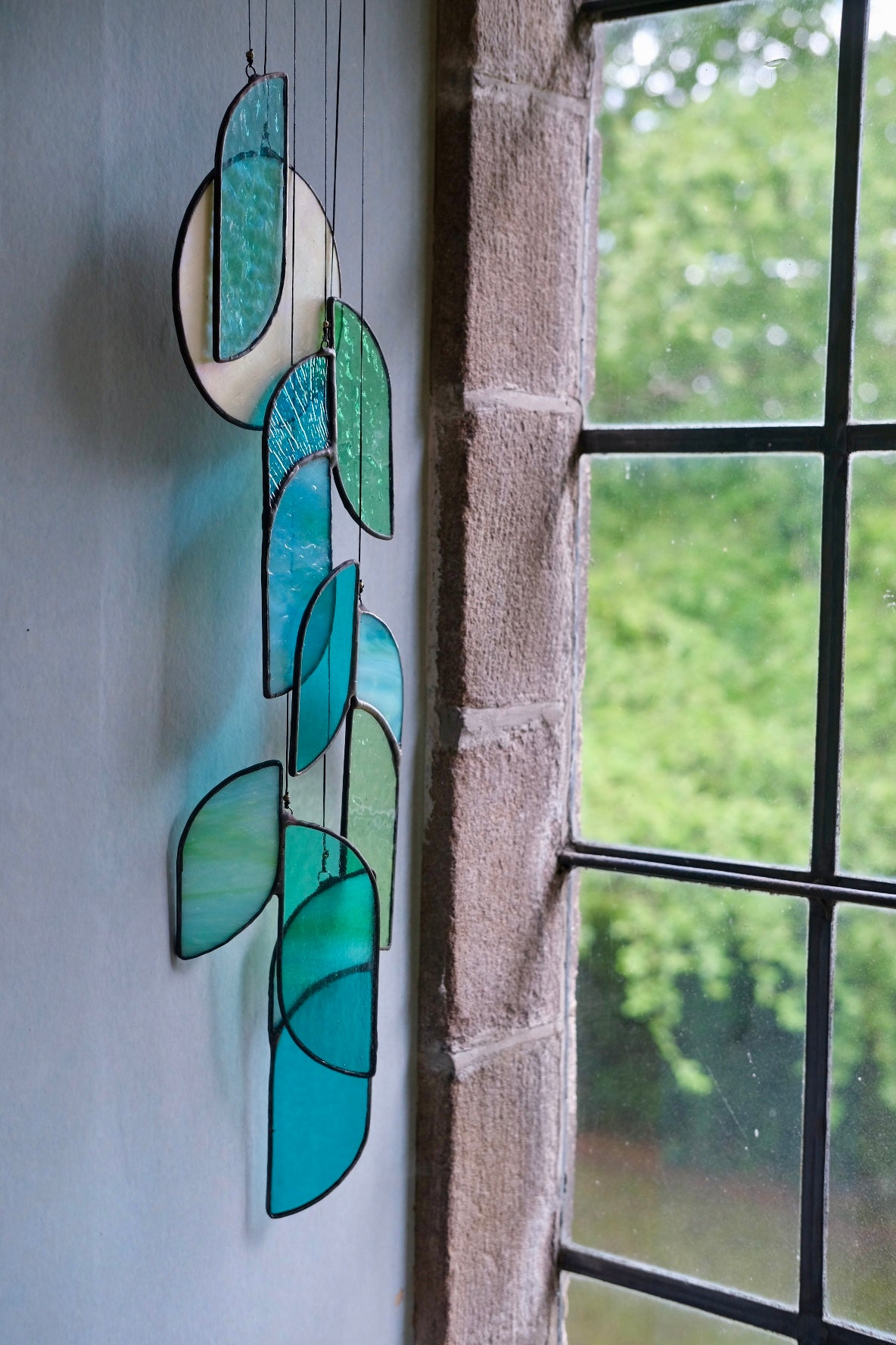 Luna 1 Stained Glass Hanging Art