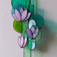Purple 1 Lotus Stained Glass Sun Catcher