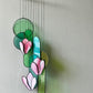 Pink Magnolia Stained Glass Sun Catcher