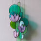 Purple 1 Lotus Stained Glass Sun Catcher