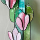 Pink Magnolia Stained Glass Sun Catcher