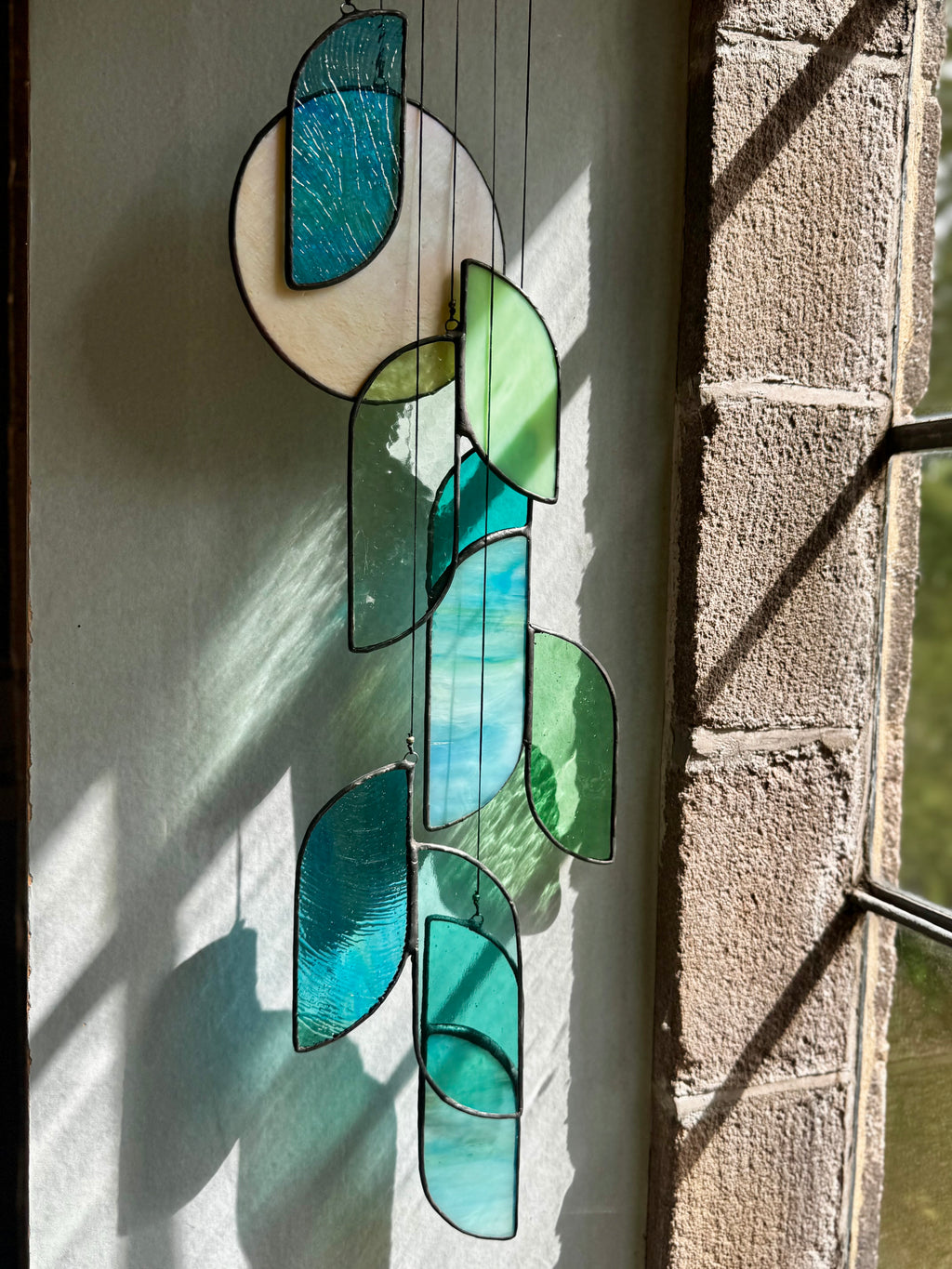 Luna 2 Stained Glass Hanging Art