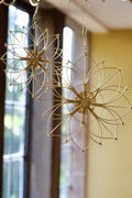 Handmade Twisted Brass Wire Ornaments, set of 2