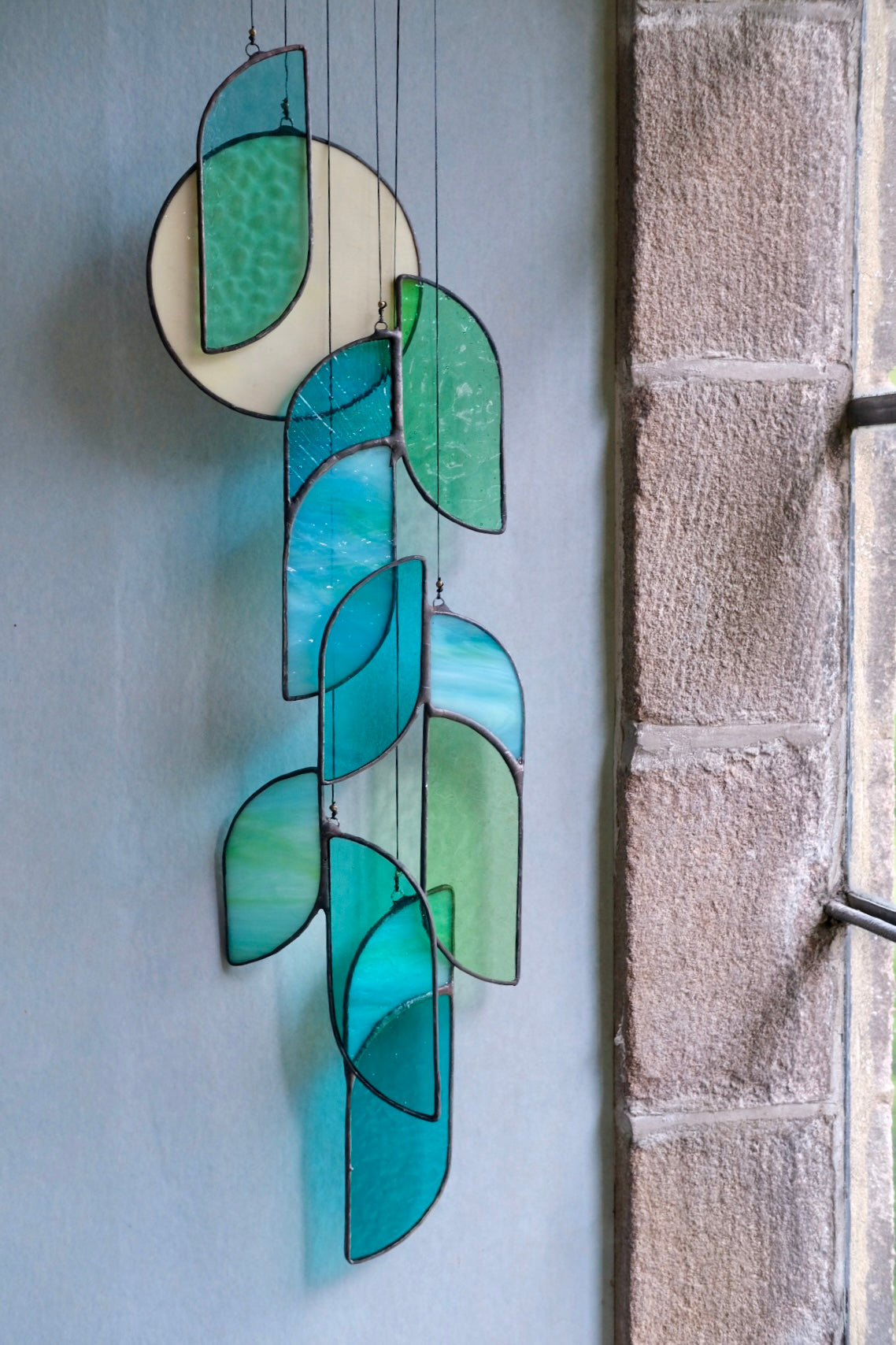 Luna 1 Stained Glass Hanging Art