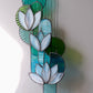 White Lotus Stained Glass Sun Catcher