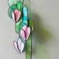 Pink Magnolia Stained Glass Sun Catcher