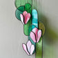 Pink Magnolia Stained Glass Sun Catcher