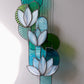 White Lotus Stained Glass Sun Catcher