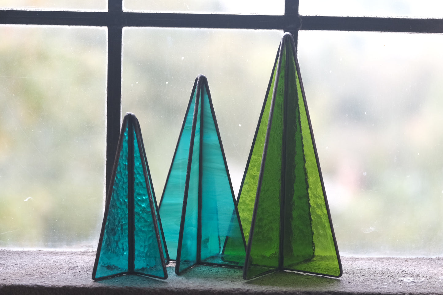 Sapin Trees Set of Three Teal