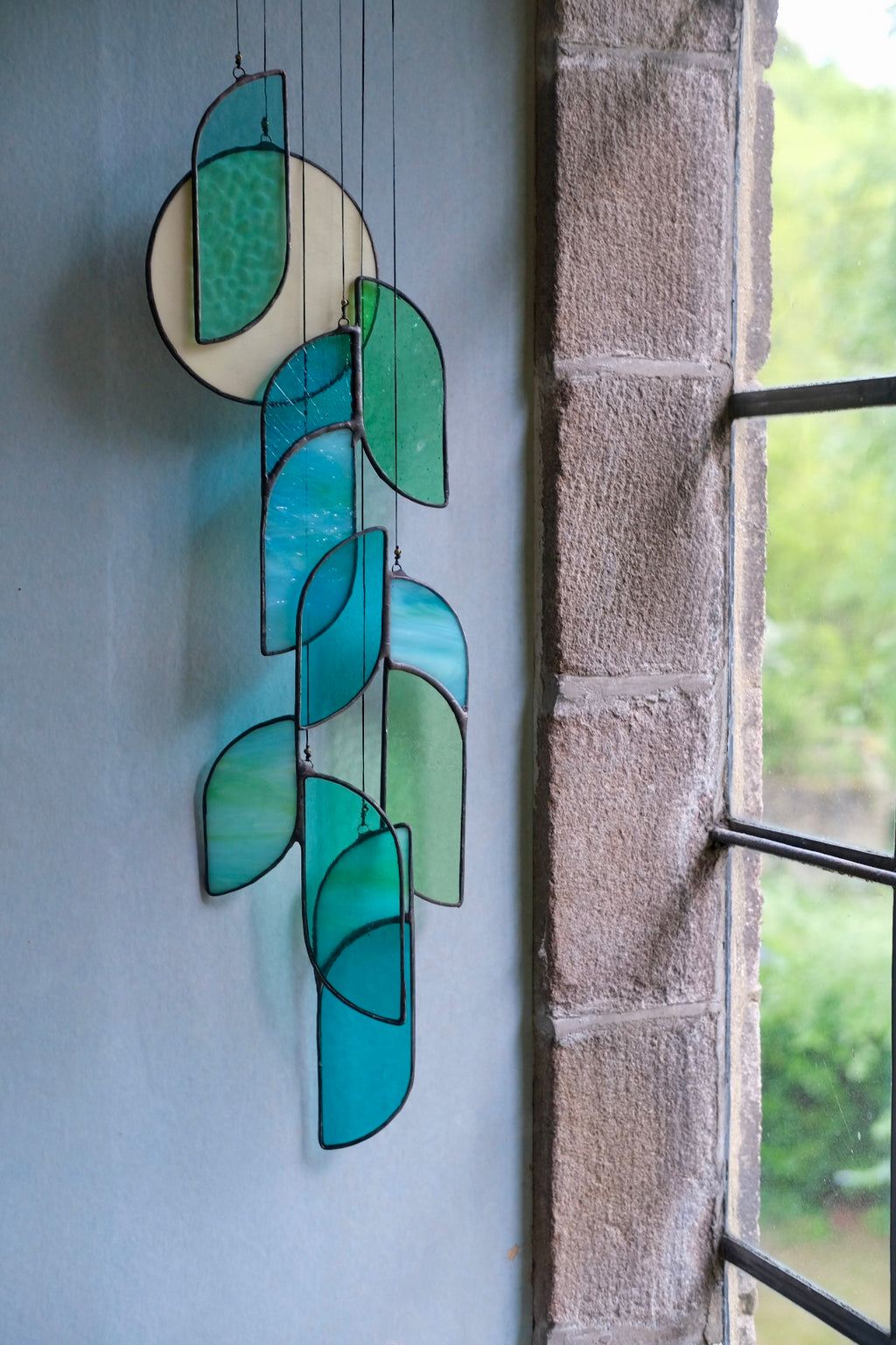 Luna 1 Stained Glass Hanging Art