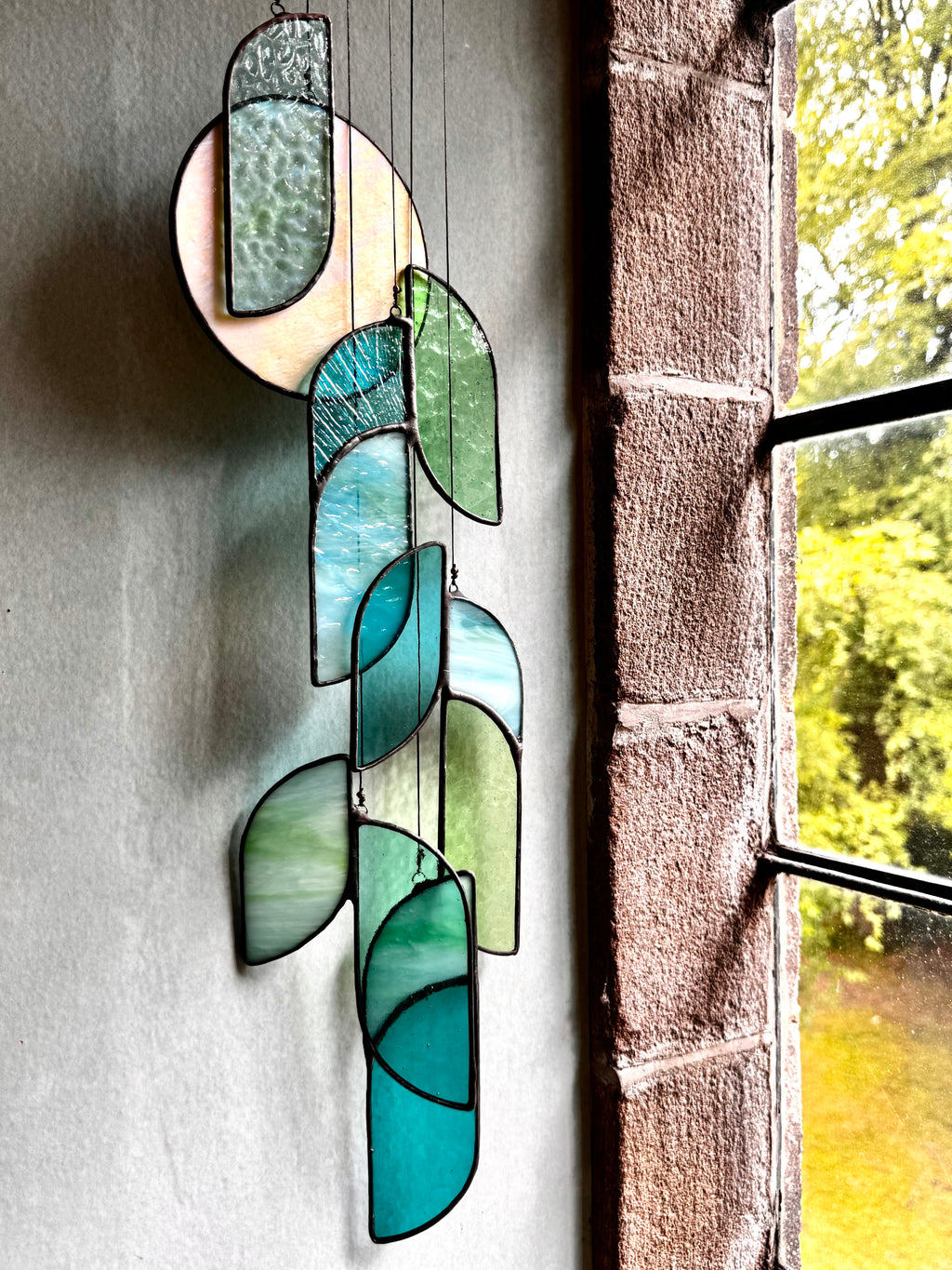 Luna 1 Stained Glass Hanging Art