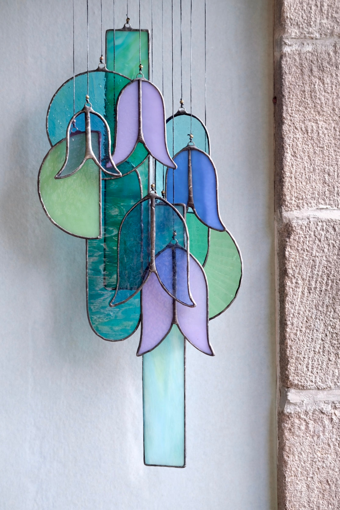 Bluebell Stained Glass Hanging Art