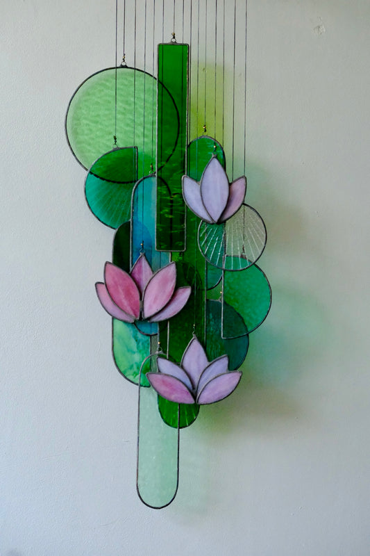 Lotus Stained Glass Sun Catcher