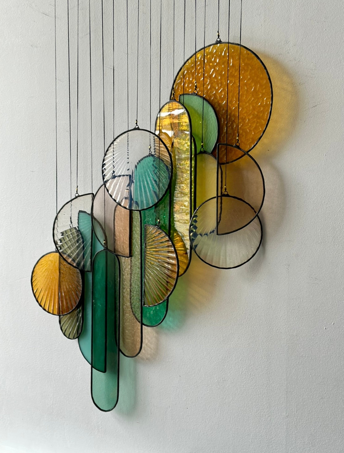 Golden Stained Glass Sun Catcher