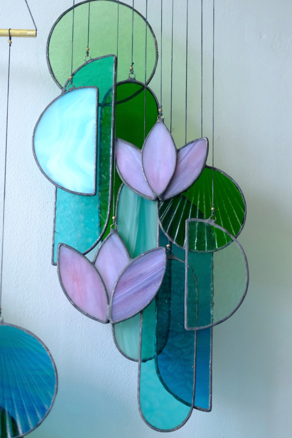 Purple Lotus #2 Stained Glass Sun Catcher