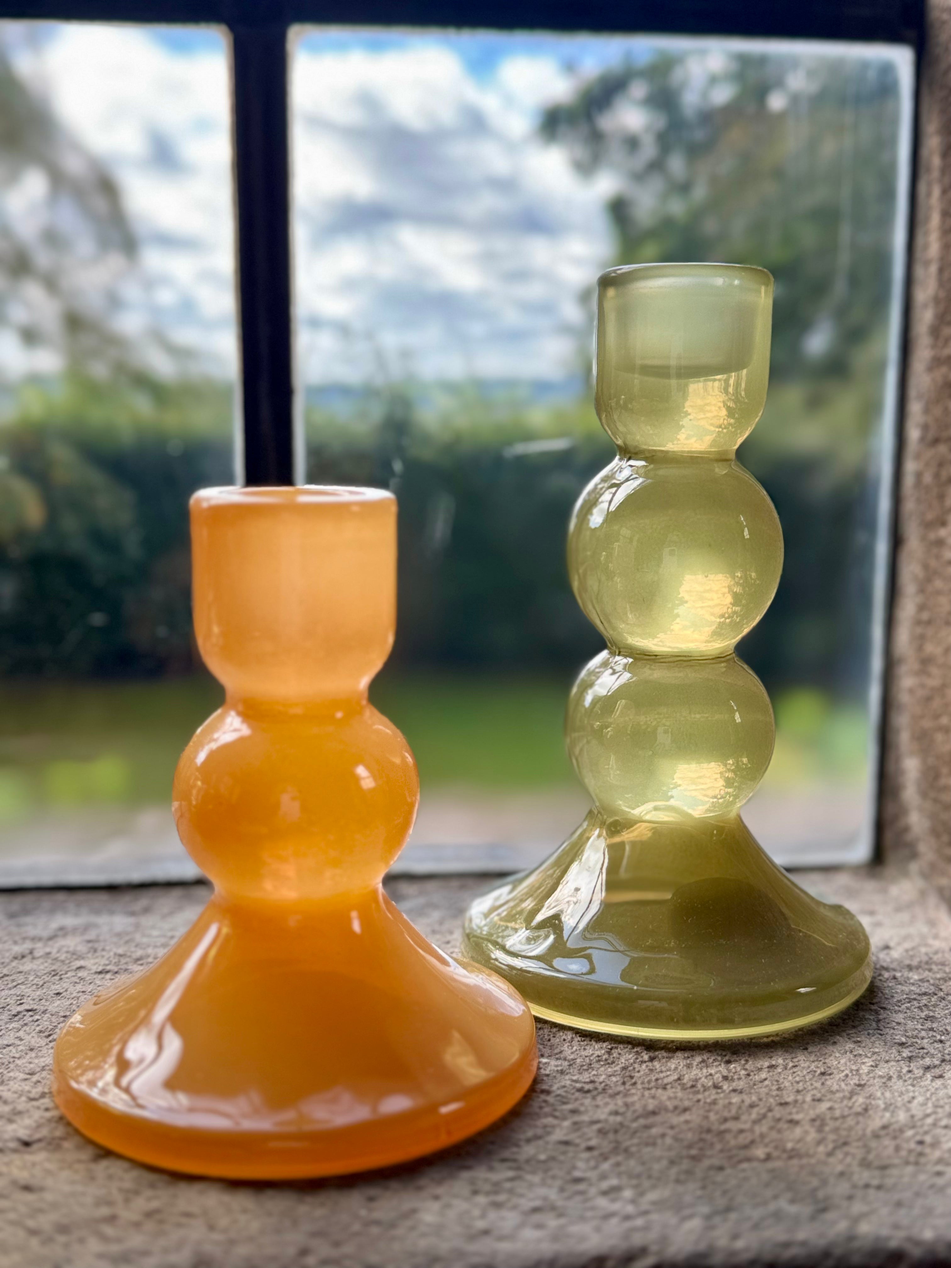 Bobbin Glass Candle Holder Madam Stoltz