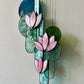 Pink Lotus Stained Glass Sun Catcher