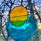 Orange Moon Stained Glass Art