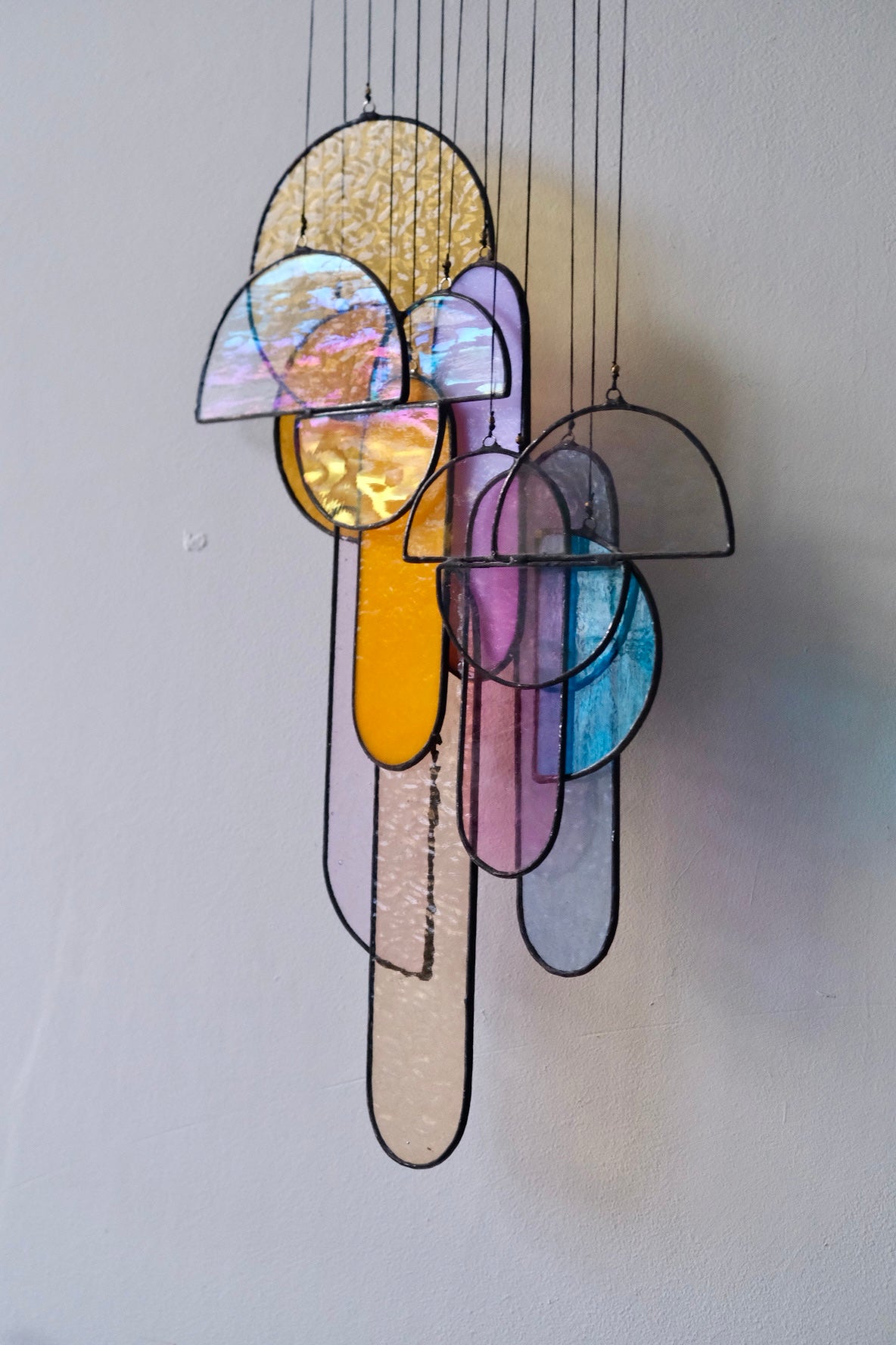 Iridescent Sunset Stained Glass Sun Catcher