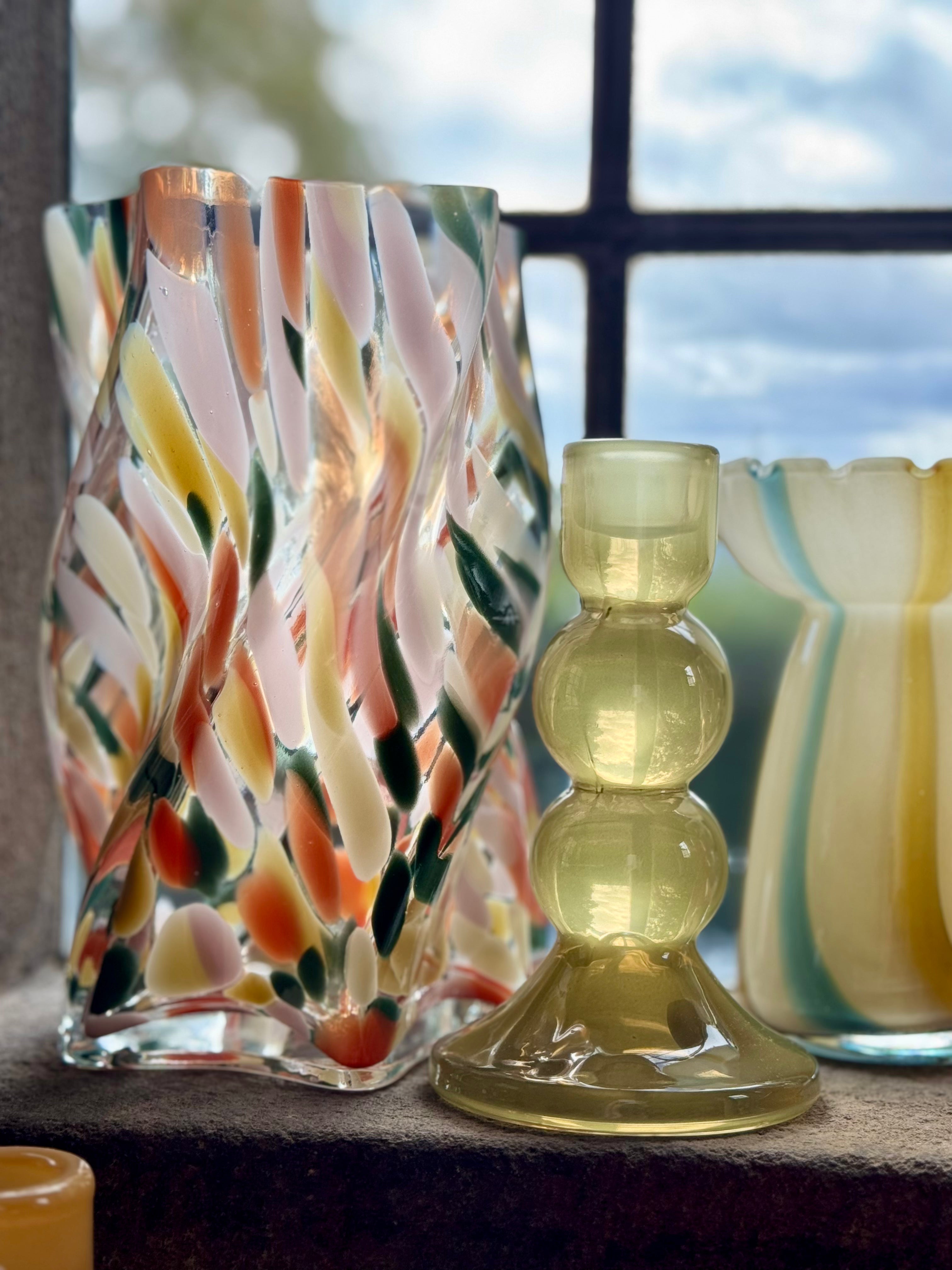 Bobbin Glass Candle Holder Madam Stoltz