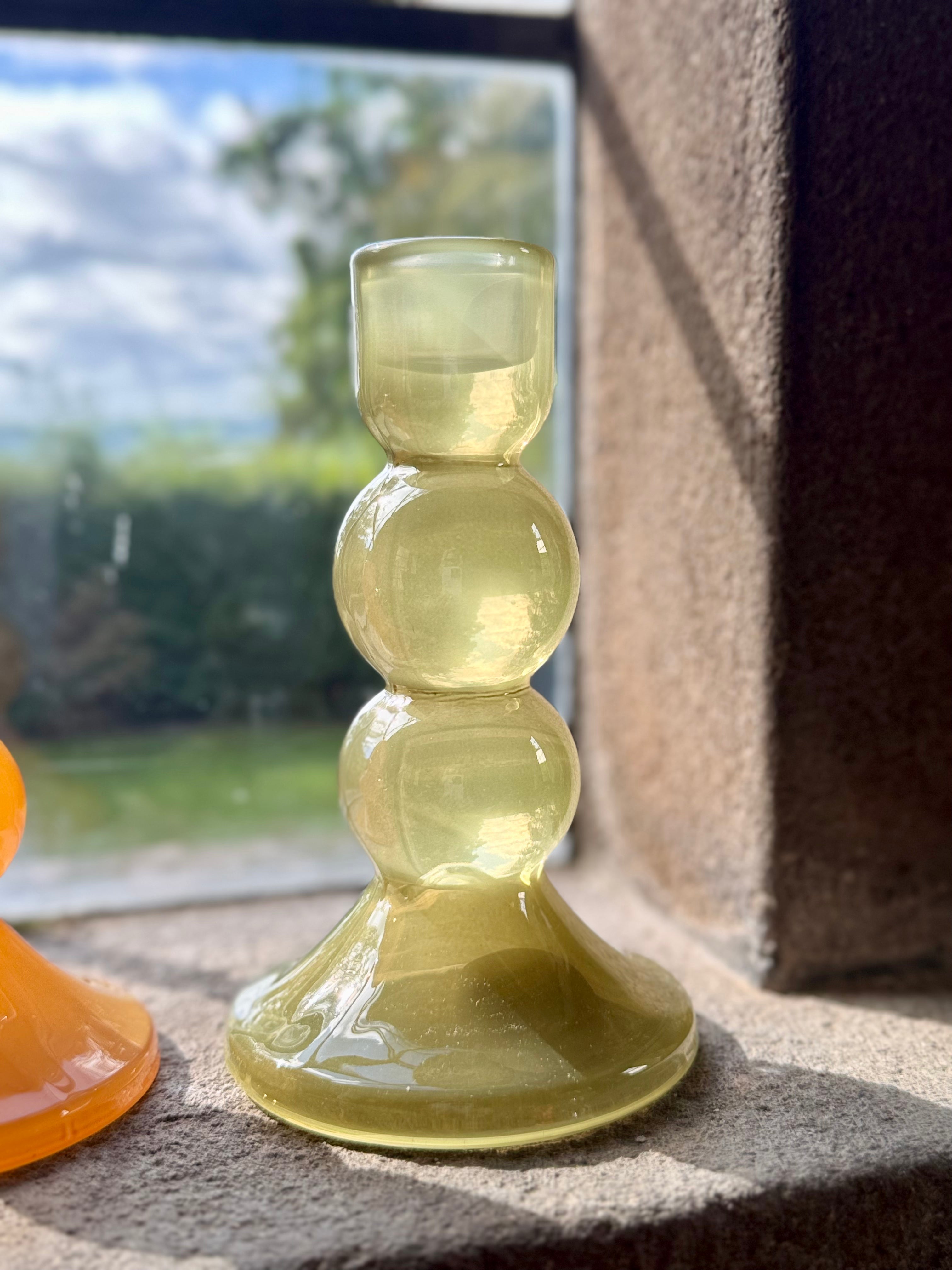 Bobbin Glass Candle Holder Madam Stoltz