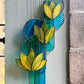 Yellow Lotus Stained Glass Hanging Art