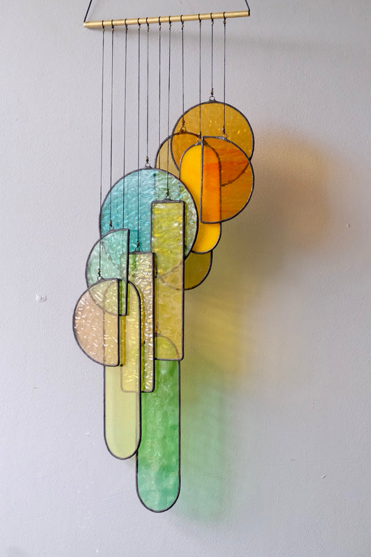 Autumn 2 Stained Glass Hanging Sculpture