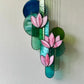 Pink Lotus Stained Glass Sun Catcher