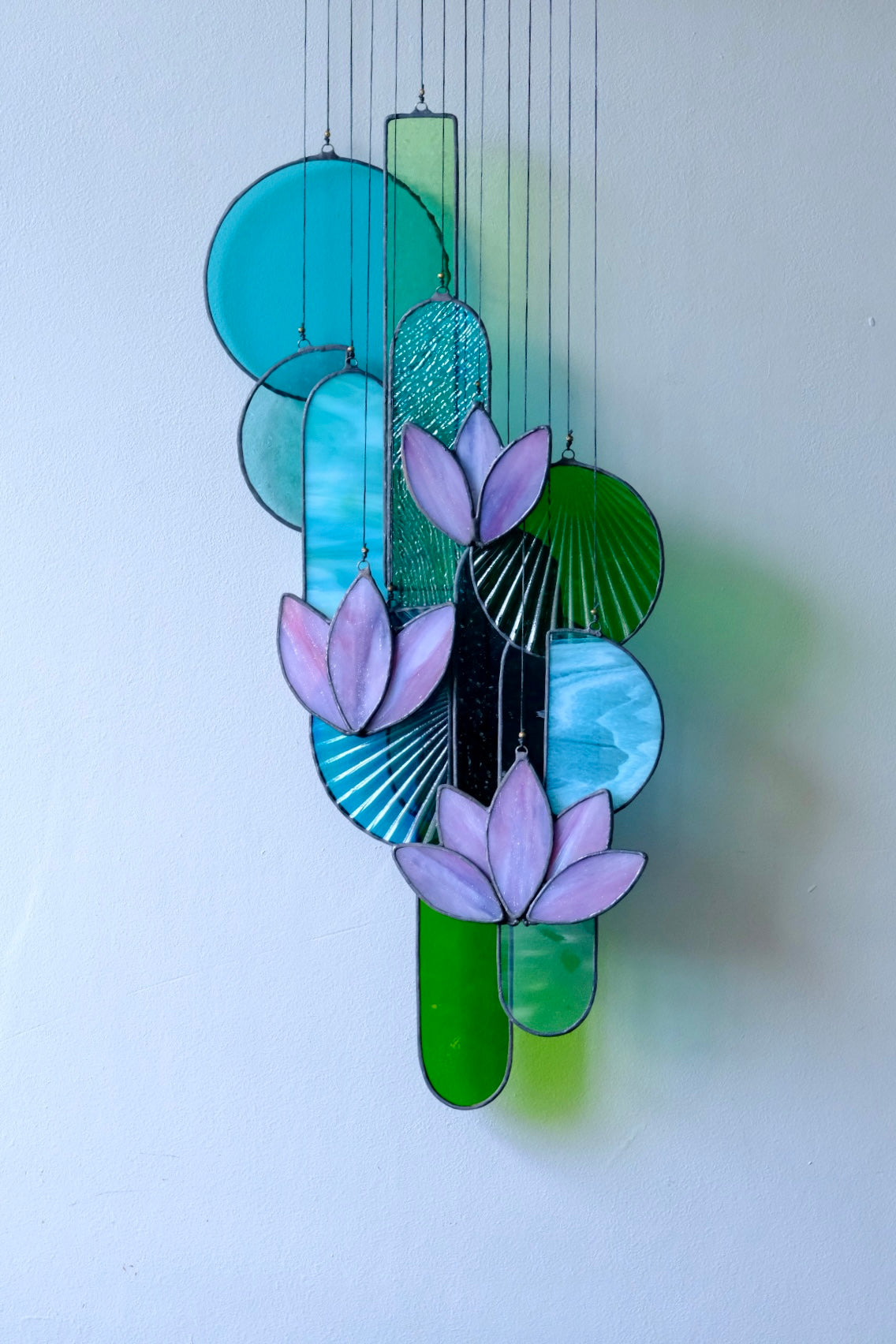 Lotus Stained Glass Sun Catcher