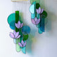 Purple Lotus #2 Stained Glass Sun Catcher