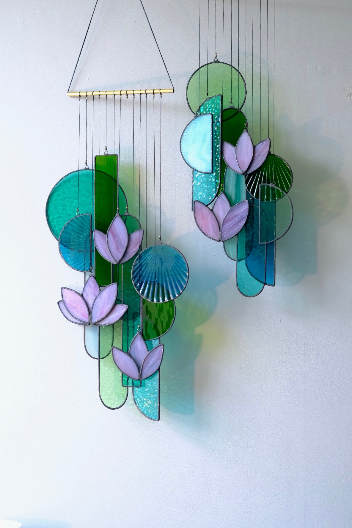 Purple Lotus #2 Stained Glass Sun Catcher