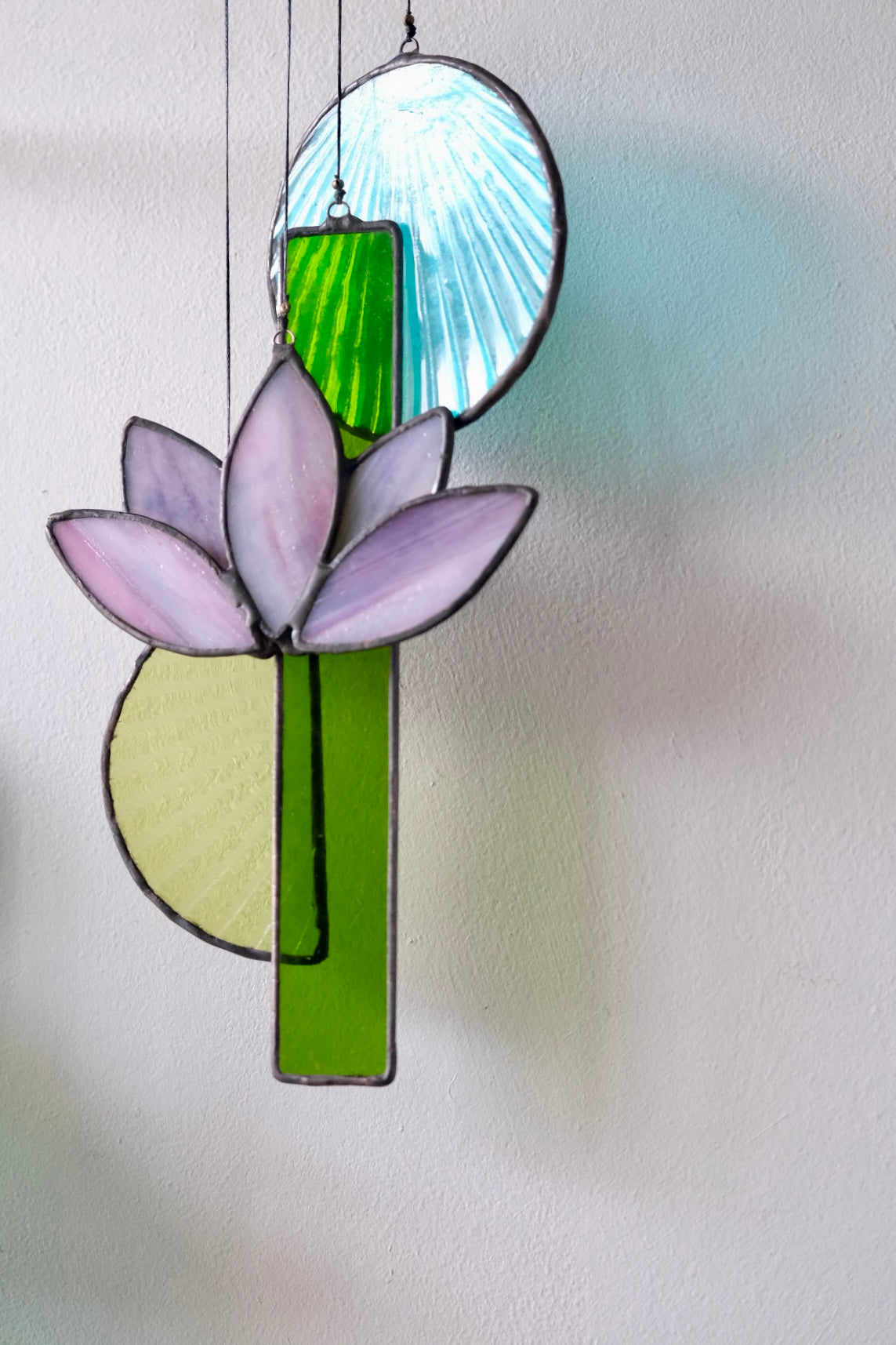 Mini Purple Lotus Glass Sun Catcher